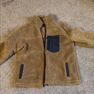 Patagonia Brown Sherpa Fleece Jacket with Black Accents